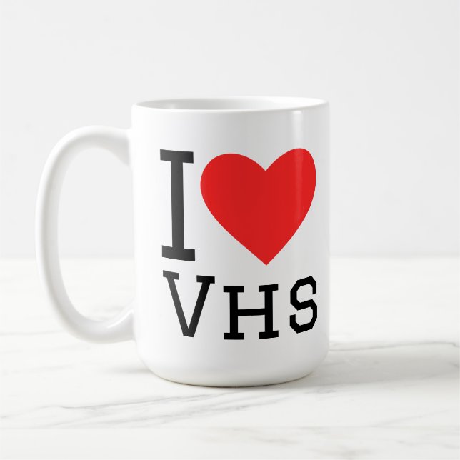Caneca De Café I love vhs (Esquerda)