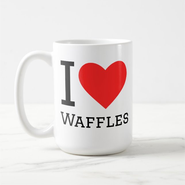 Caneca De Café I love waffles (Esquerda)