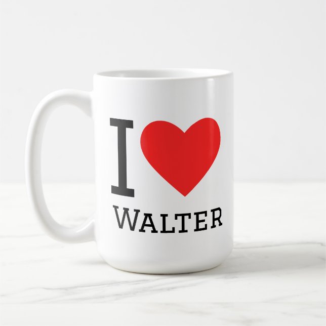 Caneca De Café I love walter (Esquerda)