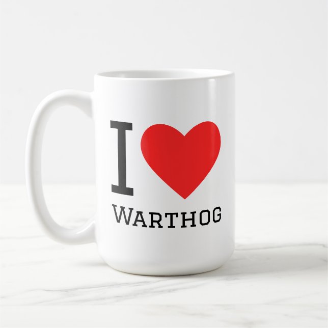 Caneca De Café I love warthog (Esquerda)