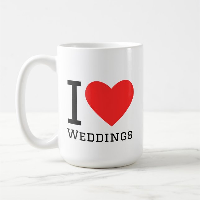 Caneca De Café I love weddings  (Esquerda)
