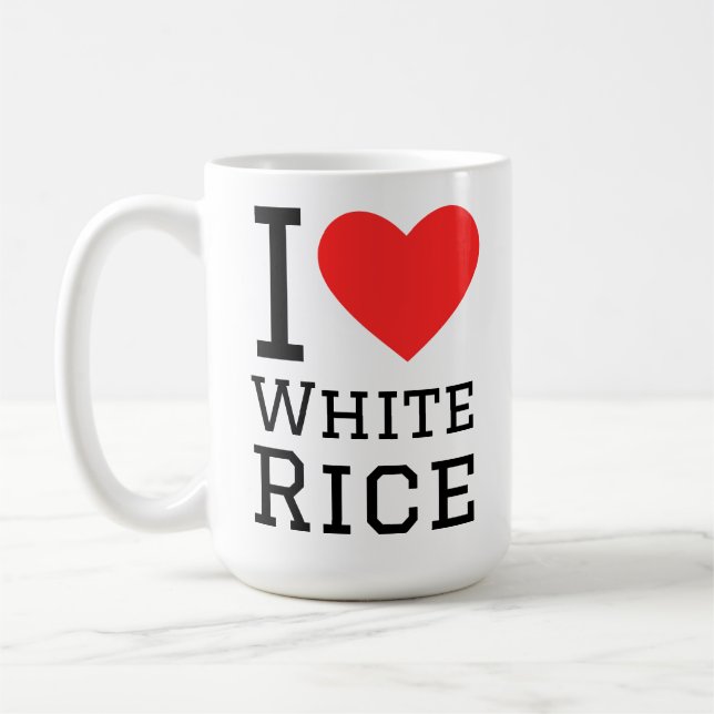Caneca De Café I love white rice (Esquerda)