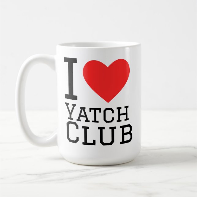 Caneca De Café I love yatch club (Esquerda)