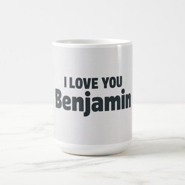 Caneca De Café I Love You Benjamin (Centro)