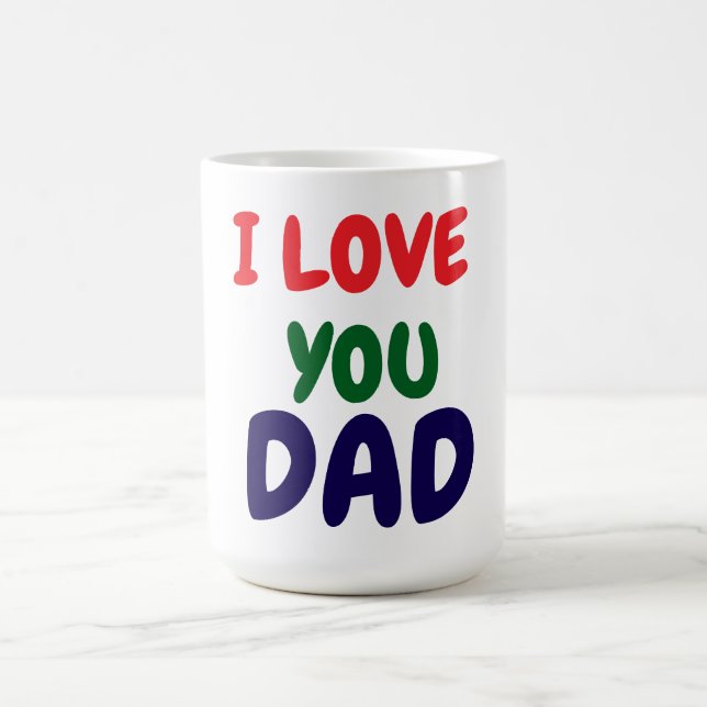 Caneca De Café I love you Dad Elegant  (Centro)