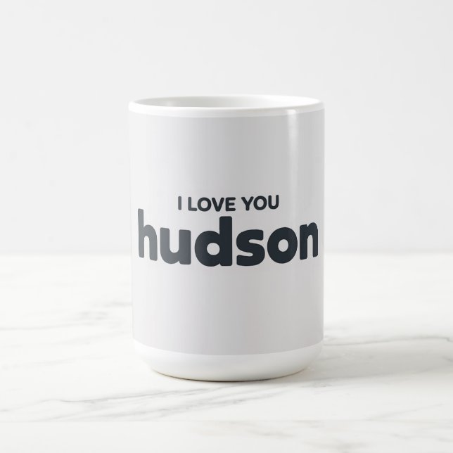 Caneca De Café I Love You Hudson (Centro)