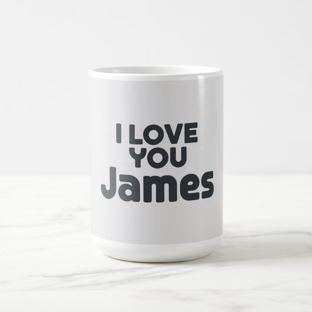 Caneca De Café I Love You James (Centro)