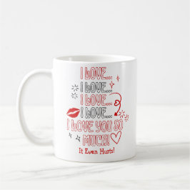 Caneca De Café I Love You So Much Note Romantic Valentines