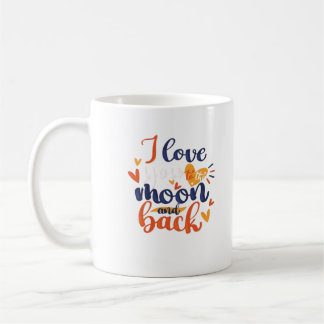 Caneca De Café I Love You To The Moon And Back Modern Romantic De