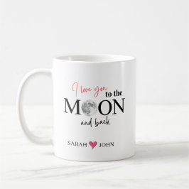 Caneca De Café I Love You to the Moon and Back Personalized