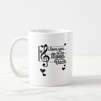 Caneca De Café I Love You To The Moon And Back Repeating Love Quo