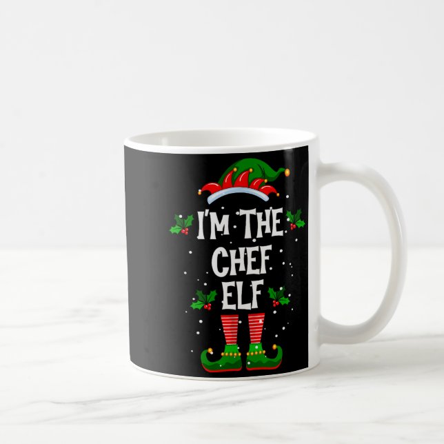 Caneca De Café I’m The Chef Elf Christmas Xmas Pajama Pj Men Wome (Direita)