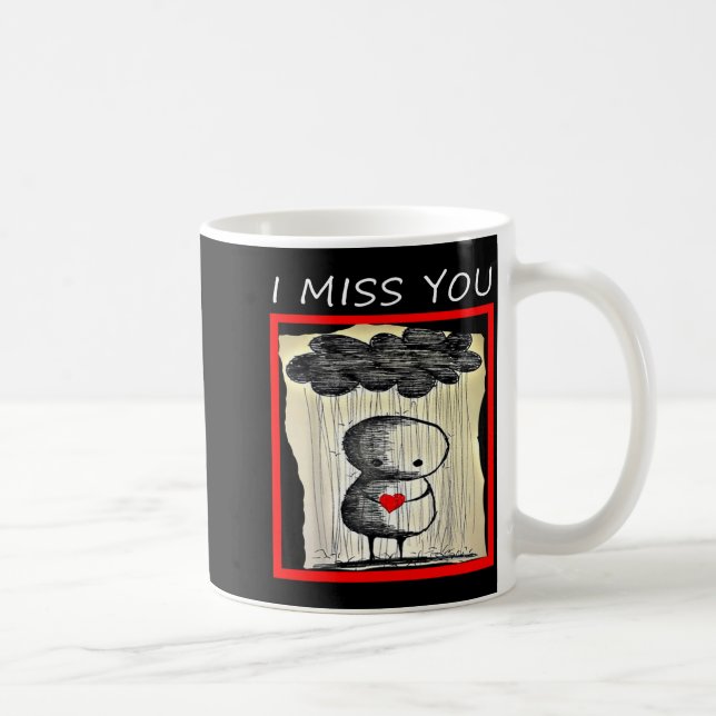 Caneca De Café I Miss You Valentine’s Day  (Direita)