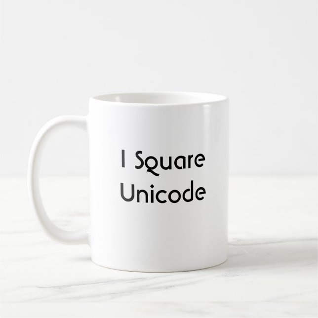 Caneca De Café I Mug Unicode ao Quadrado (Esquerda)