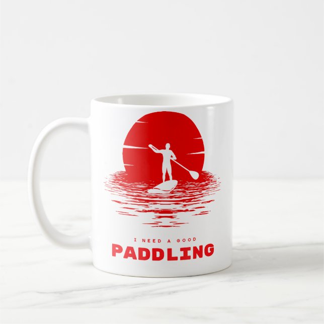 Caneca De Café I Need A Good Paddling Rafting T Shirt (Esquerda)