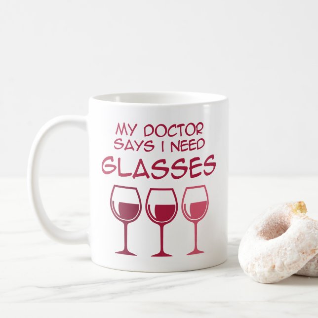 Caneca De Café I need glasses (Com Donut)