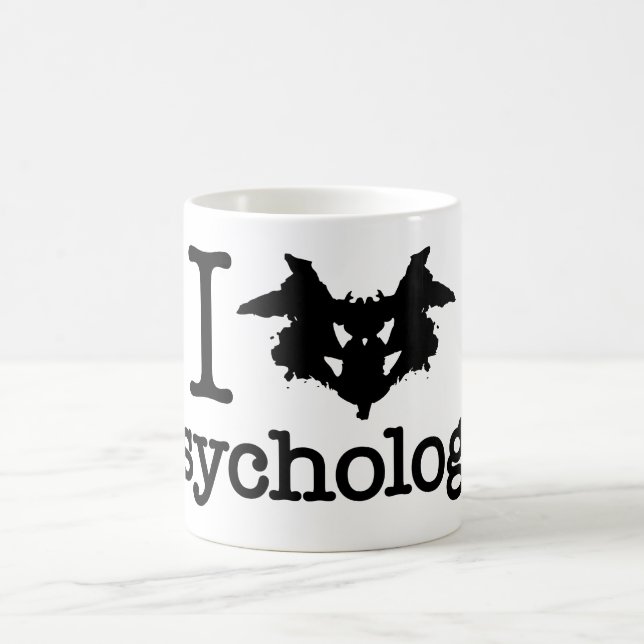 Caneca De Café I Psicologia do Coração (Rorschach Inkblot) (Centro)
