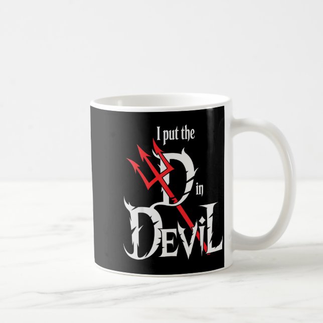 Caneca De Café I Put D In Devil Halloween Funny Couple Halloween  (Direita)