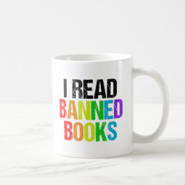 Caneca De Café I Read Banned Books Rainbow