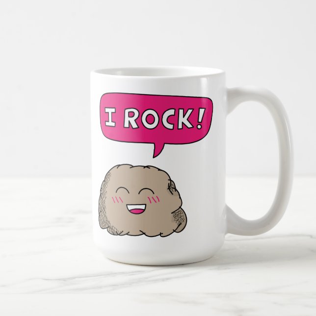 Caneca De Café I Rock Cute Rock Pun Humor Mug (Direita)
