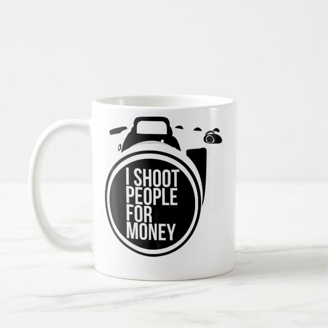 Caneca De Café I Shoot People For Money Tees Photography Camera (Esquerda)