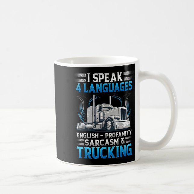 Caneca De Café I Speak 4 Languages English Profanity Sarcasm And  (Direita)