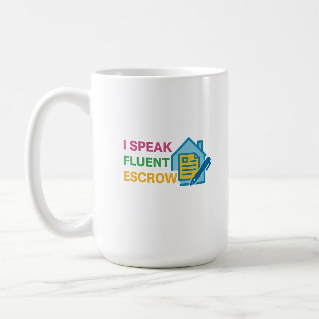 Caneca De Café I Speak Fluent Escrow Premium (Esquerda)
