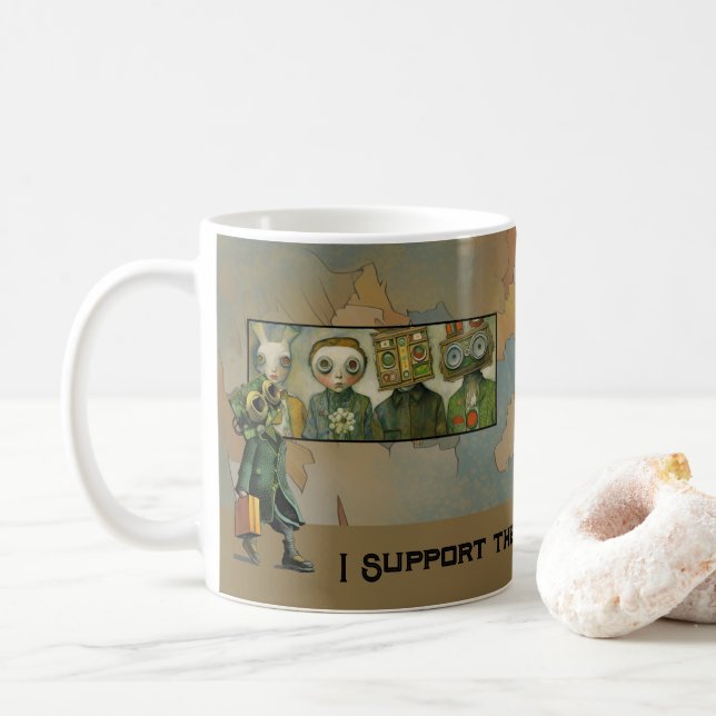 Caneca De Café I support the Topeka Art Guild Mug (Com Donut)