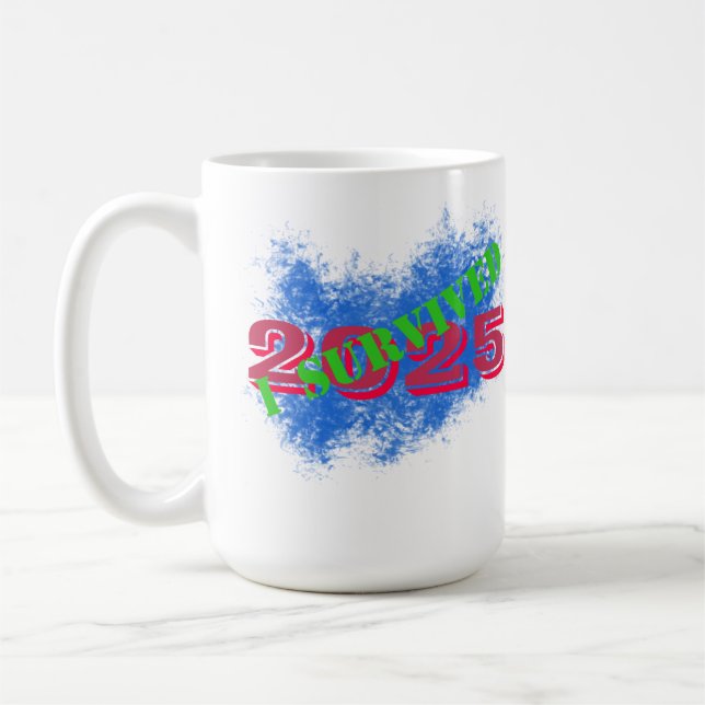 Caneca De Café I Survived 2025 Mug (Esquerda)