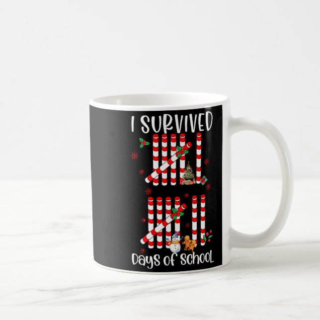 Caneca De Café I Survived 67 Days Of School Funny Six Seven Xmas  (Direita)