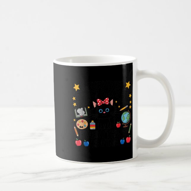 Caneca De Café I Survived 67 Days Of School Six Seven 6 7 Teacher (Direita)