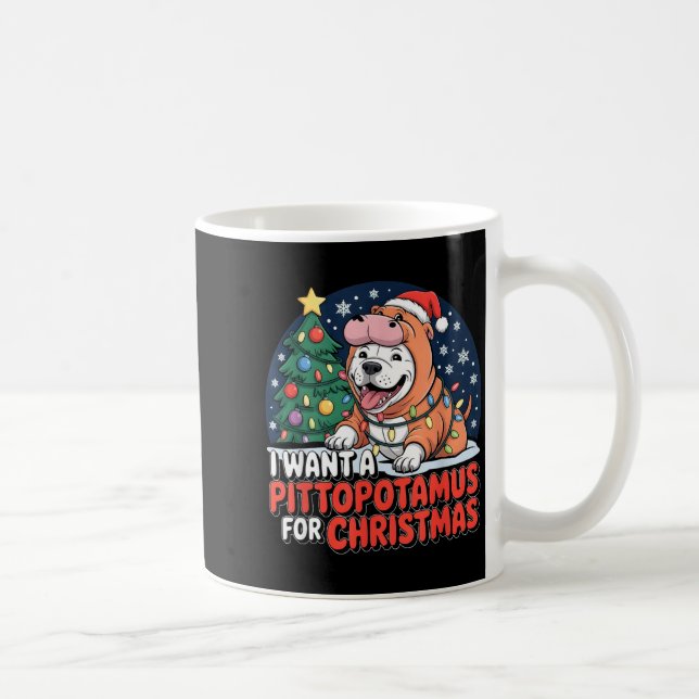 Caneca De Café I Want A Ttotamus For Christmas  (Direita)