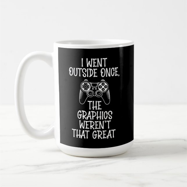Caneca De Café I Went Outside - Funny Gamer (Esquerda)