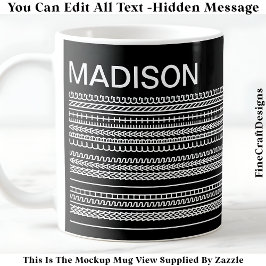 Caneca De Café I Wish I Was Crafting & Name Hidden Message 090W