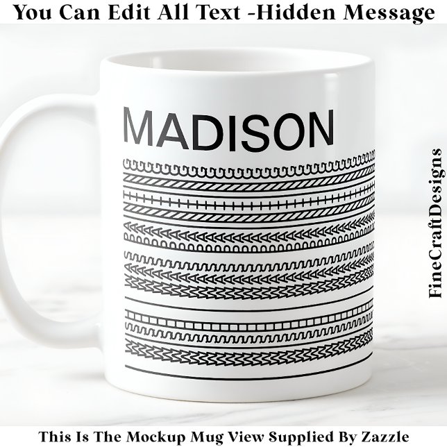 Caneca De Café I Wish I Was Painting & Name Hidden Message 091B  (Criador carregado)