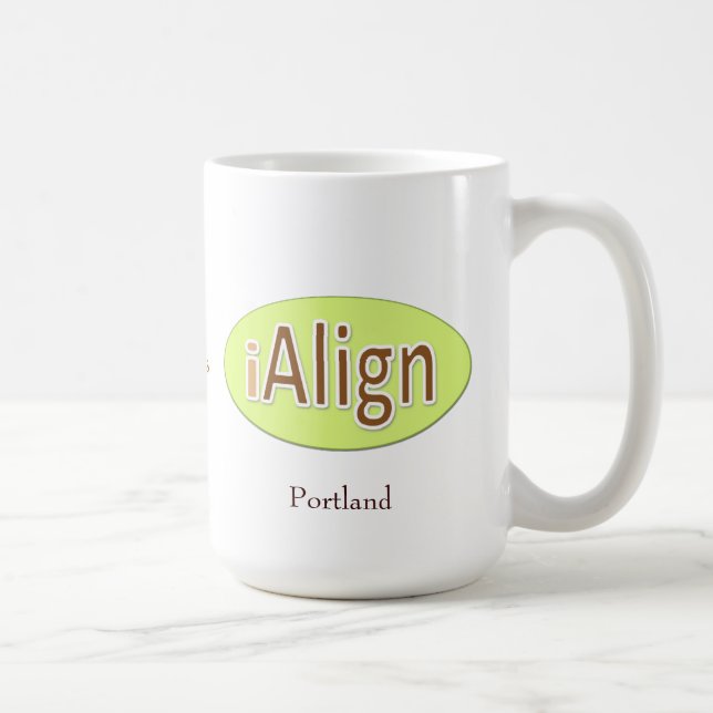 Caneca De Café iAlign + sua cidade + seu nome (Direita)