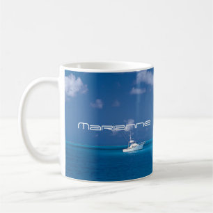 Caneca De Café Iate ao Azul
