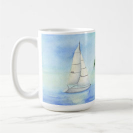 Caneca De Café Iate no mar Palma