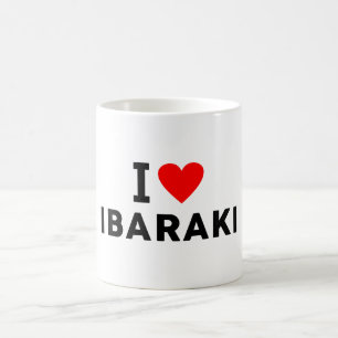 Caneca De Café Ibaraki Japão nome da cidade amor símbolo do coraç