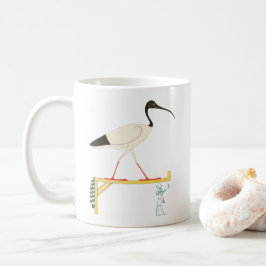 Caneca De Café Ibis Ilustração e Hieroglifo Dente