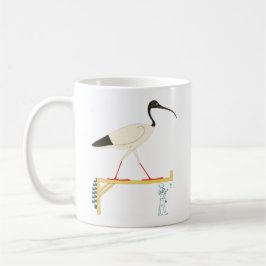 Caneca De Café Ibis Ilustração e Hieroglifo Dente