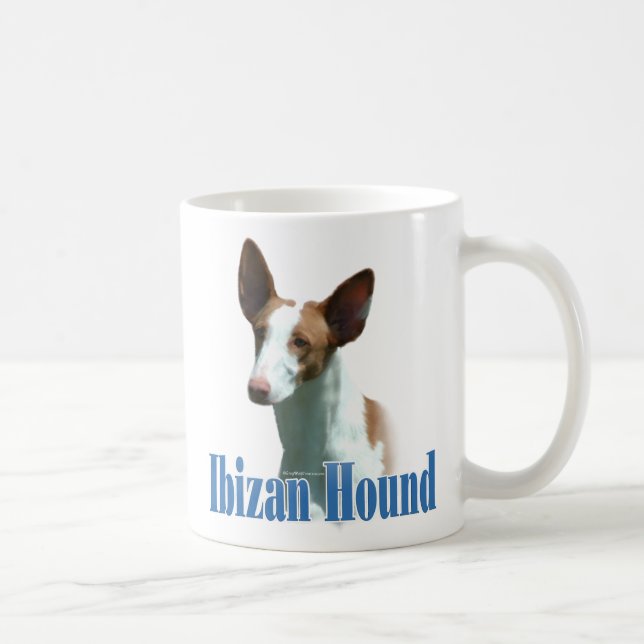 Caneca De Café Ibizan Hound Name (Direita)