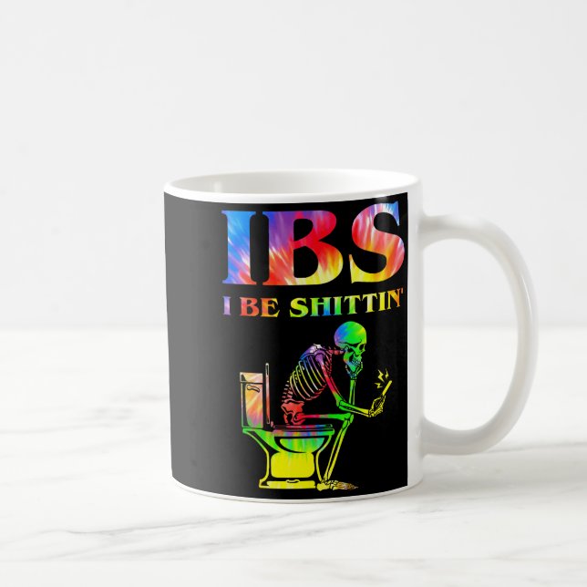 Caneca De Café Ibs I Be Tin' Funny Skeleton Tie Dye  (Direita)