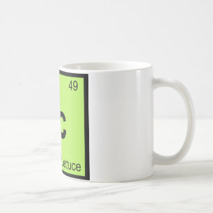 Caneca De Café Ic - Tabela Periódica da Química da Alface Iceberg
