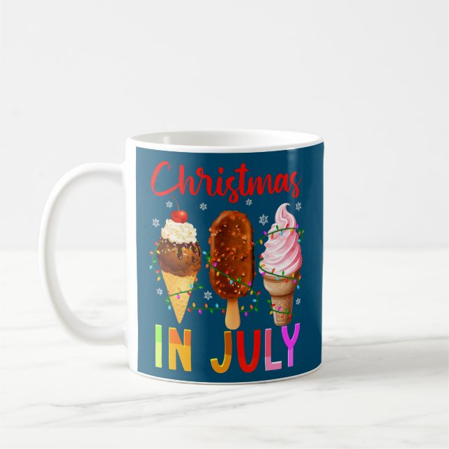 Caneca De Café Ice Cream Christmas In July Summer Vacation Kids  (Esquerda)
