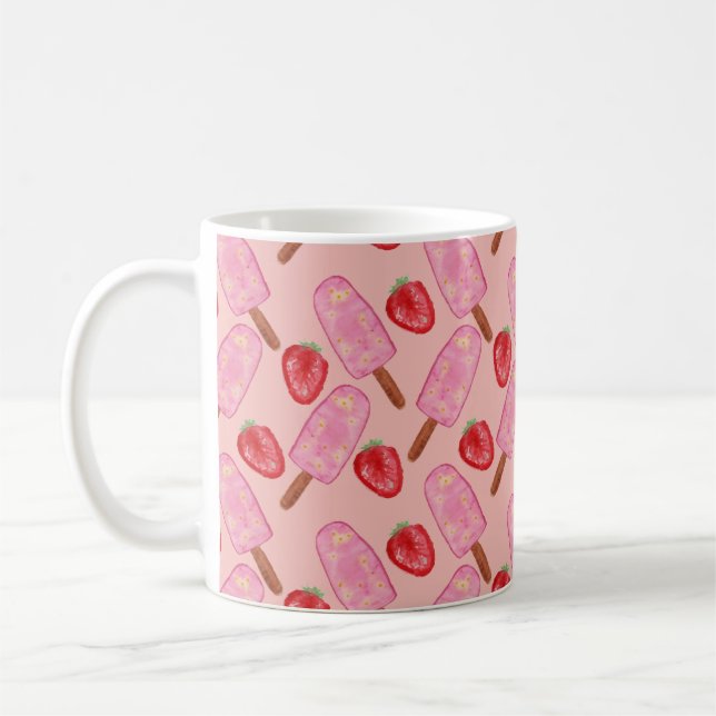 Caneca De Café Ice cream pattern | Lollies pattern | lollipop 19 (Esquerda)