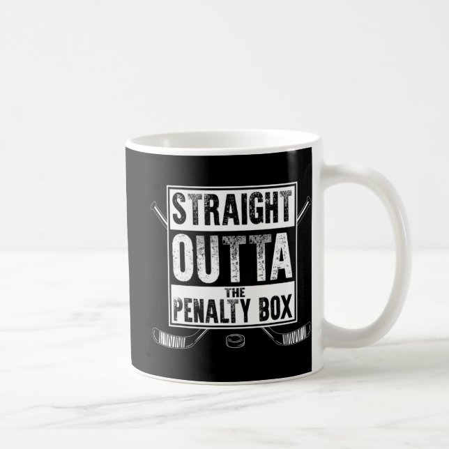 Caneca De Café Ice Hockey Player Gift Straight Outta The Penalty  (Direita)