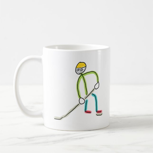 Caneca De Café Ice Hockey Stickman (Esquerda)