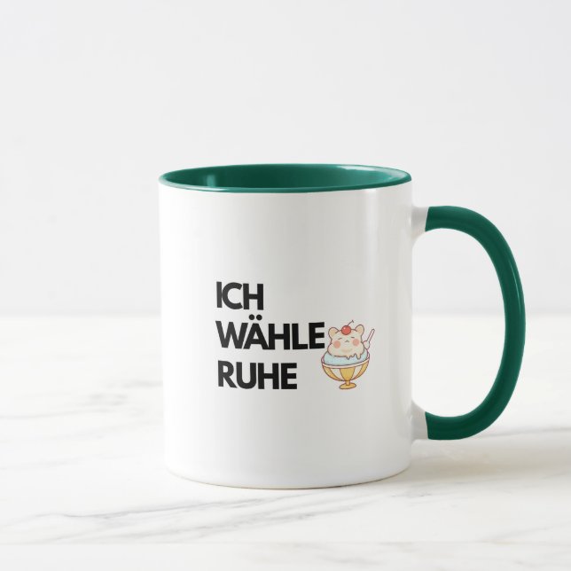 Caneca de Café Ich Wähle Ruhe Combo (Direita)