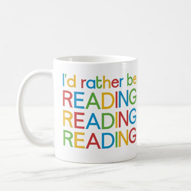 Caneca De Café Ich würde lieber lesen – I’d rather be reading (Esquerda)